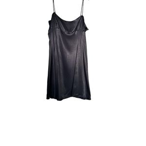 NWT Zara Sleeveless Mini Dress Elastic Back Black Sz XL